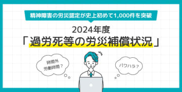 【精神障害の労災認定が史上初めて1,000件を突破】2024年度「過労死等の労災補償状況」