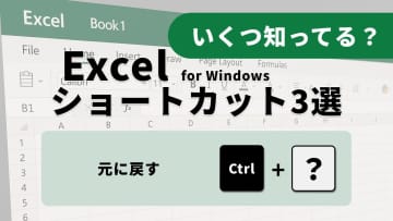 【Excel時短術】 Ctrl+Zだけじゃない！安心をくれるショートカット3選