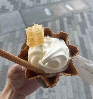 【大阪万博】「今のところ、万博No.1アイスはこれです」と断言された『蜂の巣ソフト』が美味そうすぎ。「絶対うまいやつ」と確信の声。