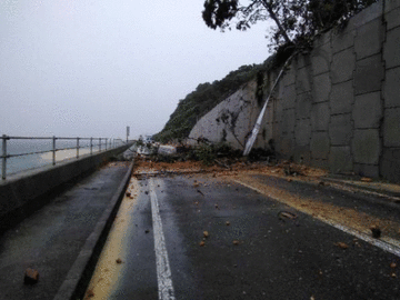 【国道191号】阿武町内で土砂災害 通行止め解除には時間がかかる見込み（11日06:00現在）