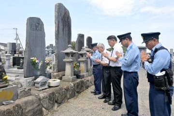 95年前殉職、警察官慰霊　茨城県警ひたちなか署　安全な地域実現誓う