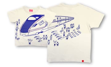 【チャンネルアッシュ】OJICOから、北陸新幹線W7系かがやきがモチーフの『UO-ICHIBA（魚市場）』がTシャツになって登場！