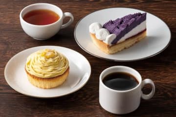 タリーズコーヒーの秋スイーツ、“レトロ喫茶店風”モンブランや紫芋×カシスの濃厚タルト