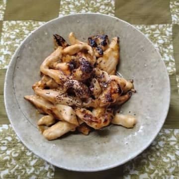 ゆかりパラパラ、鶏むね肉の味噌焼き