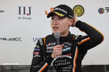 阪口晴南が予選会見で言及した“1レース制”のメリット「今日は岩佐君がヒーロー。噛み締める時間がしっかりある」