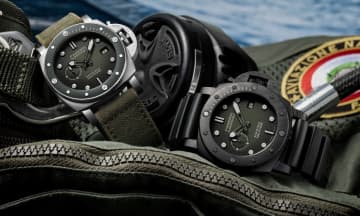 パネライとイタリア海軍の1世紀を超える絆を示す回転ベゼル付きダイバーズウオッチ「サブマーシブル マリーナ ミリターレ」