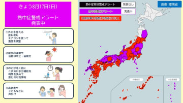 東・西日本は猛暑に注意　北日本は大雨に注意を