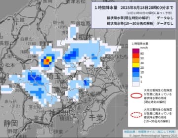 【速報】埼玉で局地的な大雨による浸水や河川の増水、落雷に警戒