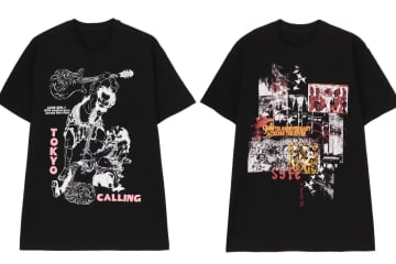 ヨウジヤマモト「S'YTE」葛飾北斎の名作モチーフ“ロック風”Tシャツ、久米繊維とコラボ