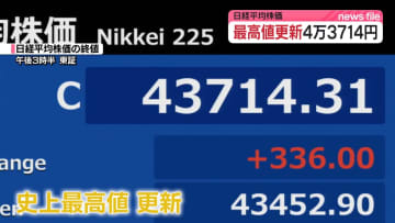 日経平均が史上最高値を更新　急激な値上がりへの警戒感も