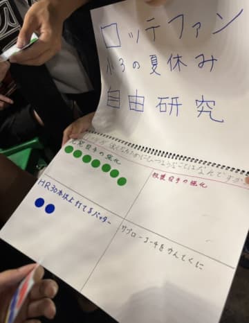 【自由研究】夏休みの宿題が本格的すぎる！球場で「ロッテが強くなる方法」を研究する小3男子に「将来有望すぎる」の声も