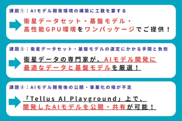 Tellus、衛星データ活用AIモデルの開発や検証に必要なものをワンパッケージで提供