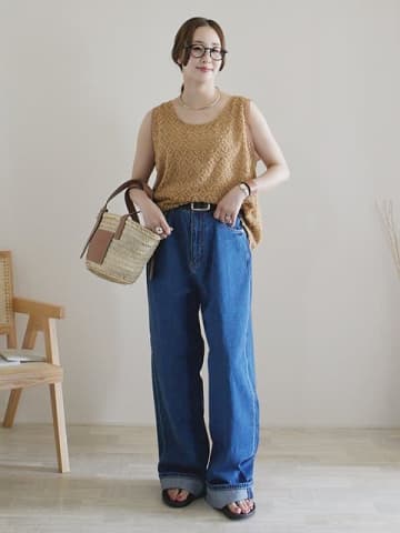 夏のパンツコーデはワイドデニムで即垢抜ける♡大人はこう着て！キレイめ派さんのお手本コーデ