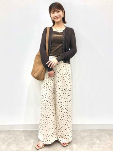 【GU値下げ】大人可愛くキマる♡「ドット柄パンツ」