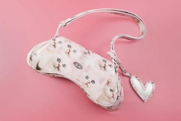 ディーゼル‟白猫”プリントのゲームコントローラー型ショルダーバッグ「プレイ」＆ミニ財布