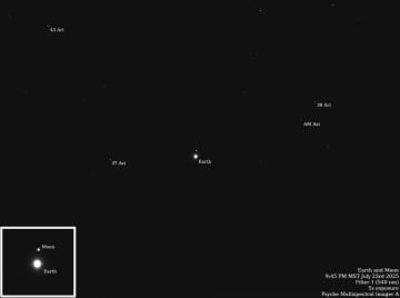 火星スイングバイに向けて飛行中のNASA小惑星探査機「Psyche」が地球と月を観測
