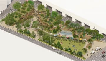 博多駅南「音羽公園」整備　レストラン・カフェ・都心の森
