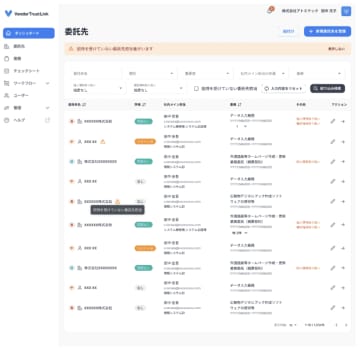 委託先における様々なリスクを効率的に管理