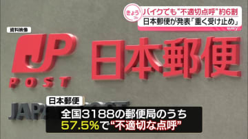 バイクでも“不適切点呼”約6割　日本郵便が発表「重く受け止め」