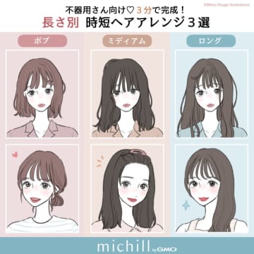 忙しい朝でも時間をかけずに可愛くなれる♡ボブ・ミディアム・ロングの長さ別！時短ヘアアレンジ