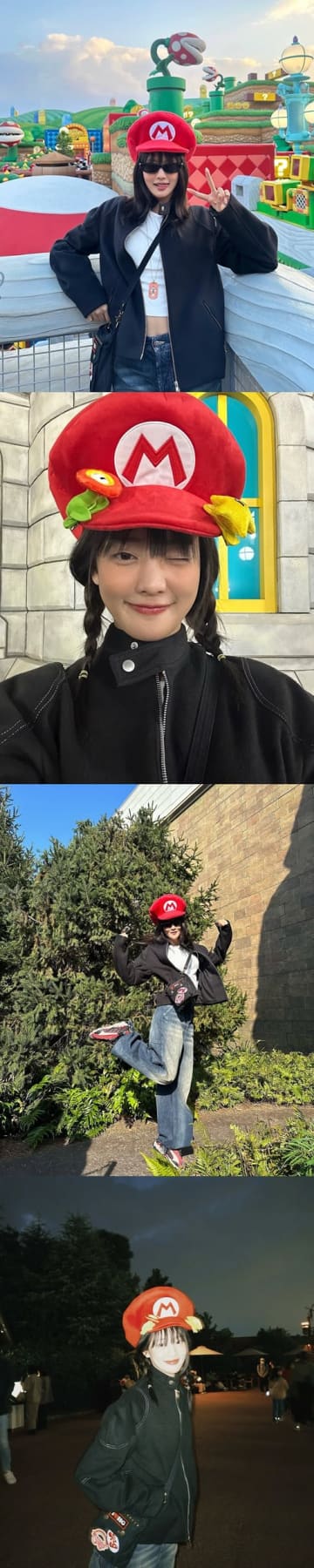 i-dle・ミンニ、USJを満喫！キュートな“マリオ”姿が話題に「ノリノリで可愛いすぎ」【PHOTO】