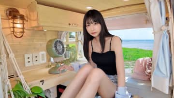 元AKB48の25歳グラドル、沖縄で車中泊も暑さでグロッキー状態　オリオンビールで乾杯も寝苦しい夜に