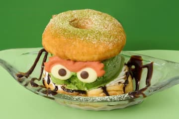 セサミストリートマーケット「オスカー」の宇治抹茶スイーツ、ドーナツサンデーや抹茶バナナジュース