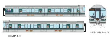 「ストリートファイター」ラッピング列車、8月29日からJR西 万葉まほろば線で運行