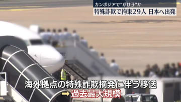 カンボジア特殊詐欺“拠点”で拘束の29人、日本へ出発