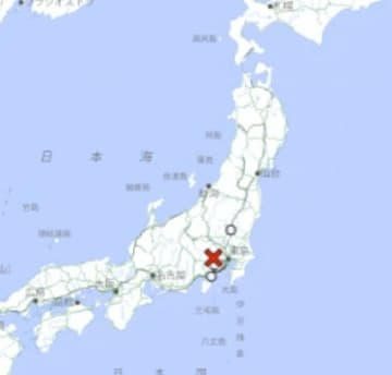 【速報】関東で地震　M3.9　震源は東京　震源の深さ130キロ　栃木、神奈川で揺れ　埼玉・東京は揺れ観測せず