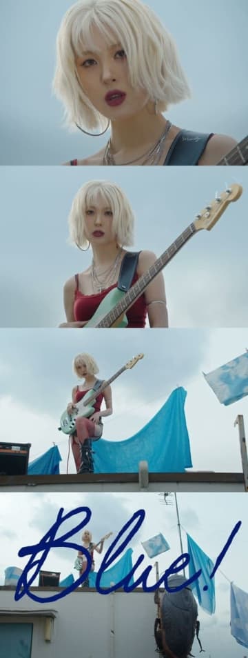 元Wonder Girls ソンミ、タイトル曲「BLUE！」MV公開…屋上でベースを弾く姿に注目