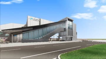 JR京都線 向日町駅、自由通路・橋上駅舎西口が10月開通　東口で再開発
