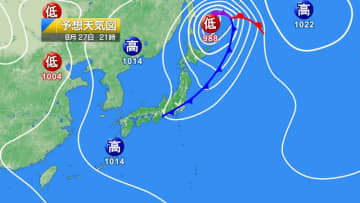 今日27日・明日28日の天気予報　今日は北日本で大雨災害に厳重警戒 東京都心は猛暑日の記録を更新