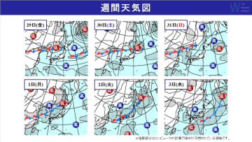 週間天気　今週末は再び40度に迫る暑さに警戒！9月スタートは台風の発生･接近にも注意