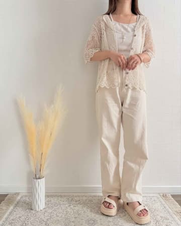 羽織るだけで一気にオシャレ！【しまむら】高見えすごい♡「淡色カーデ」