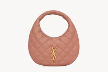 サンローランのミニバッグ「イカール」くすみピンクやモスグリーンのキルティングレザー
