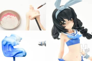 レジンキット「キャラグミン」に“あんこうチーム”５人目・冷泉麻子（水着ver.）が登場！ エアブラシでの塗装をメインに製作実践！【ガールズ＆パンツァー】