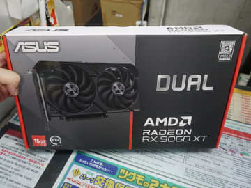 デュアルファンクーラーを搭載した「ASUS Dual Radeon RX 9060 XT 16GB GDDR6」が発売