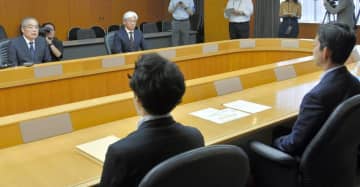銚子市沖の洋上風力撤退、三菱商社長が来県し陳謝　熊谷知事「振り回された形」　地域振興の継続責任を強調