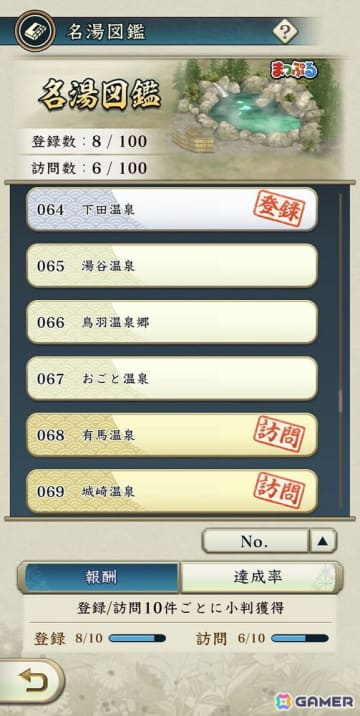 「信長の野望 出陣」とまっぷるのコラボご当地コンテンツ「名湯図鑑」が登場！日本全国100の温泉地を巡って図鑑をコンプリートしよう
