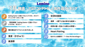 Lemino7月の韓流・アジア人気ランキングTOP10が発表！ 1位はタイのあの作品