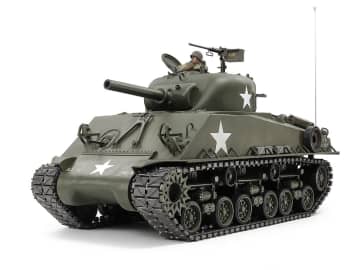 タミヤ、「1/16RC M4シャーマン （105mm榴弾砲搭載型）メカニカルステアリングシステム」本日発売！