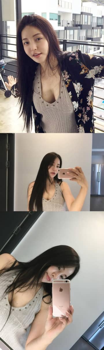 胸元にほくろが…あだ名は“ゼニガメ”の元K-POPアイドル（34）、無防備な肉体を披露【PHOTO】