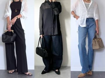 【ユニクロ】夏から秋へシフト！「シアーシャツ」は晩夏スタイルの救世主！