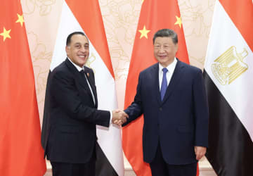 習近平主席、エジプト首相と会見