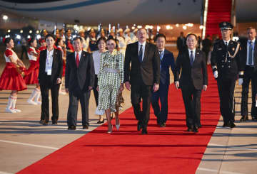 アゼルバイジャン大統領、天津到着