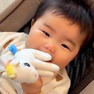 赤ちゃんのためにバウンサーを購入→『犬が揺らしてくれるかも』と想像していたら…思っていたのと違う『まさかの光景』が尊すぎると話題