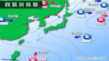 きょう9月1日(月)の天気　北日本は雨の範囲広がる　東日本～西日本は猛暑注意