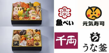 昨年完売のおせち「特選赤富士二段重」　魚べい・元気寿司から今年も数量限定で登場