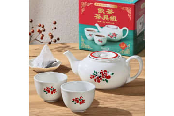 カルディ、パンダがレトロかわいい「飲茶ポット＆カップセット」発売
